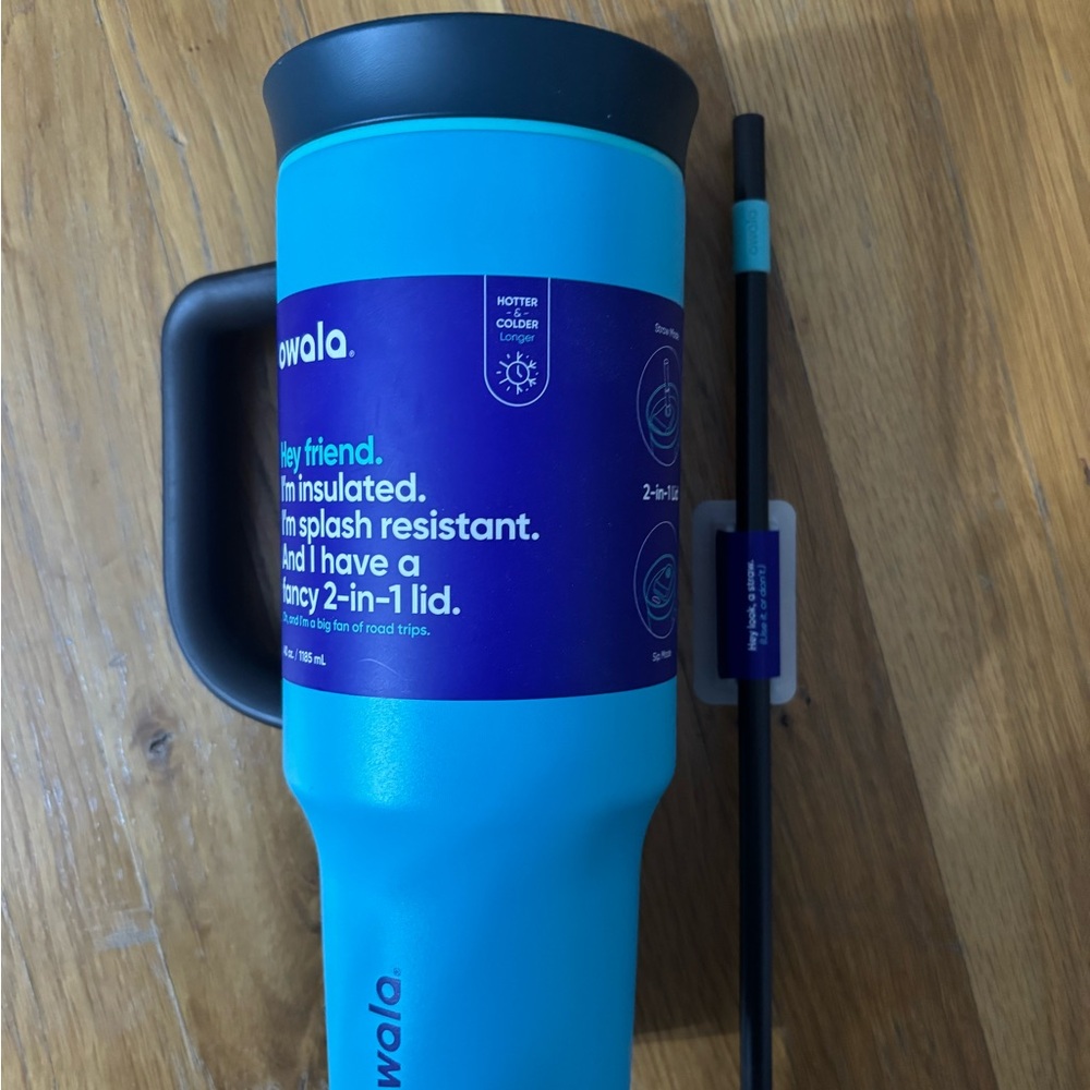 Owala Blue Insulated 40oz Travel Tumbler with Straw